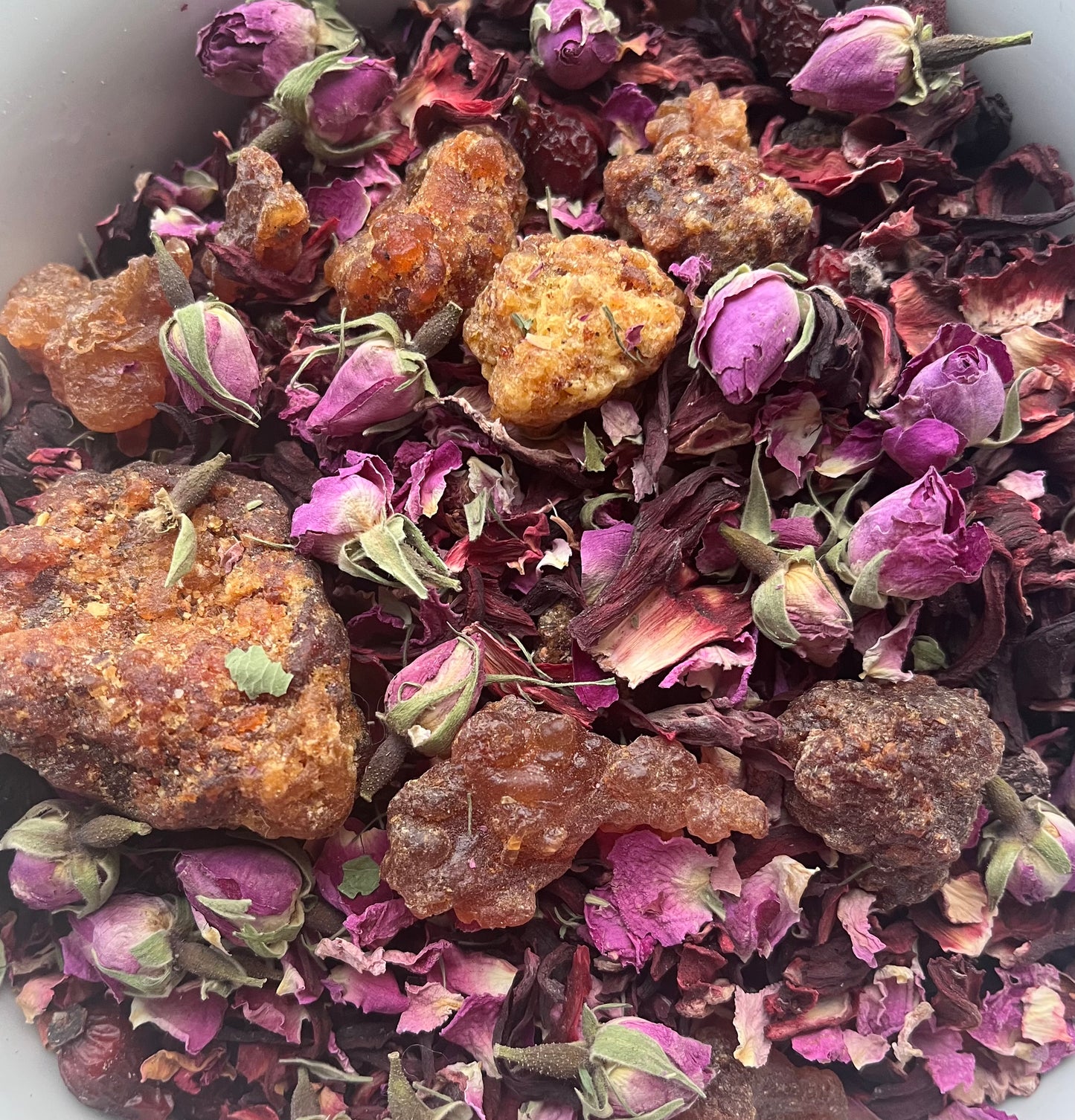TALLOW BALM INFUSED WITH MYRRH, OPOPONAX, ROSE, ROSE HIPS & HIBISCUS, SACRED ROSE