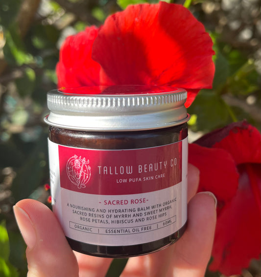 Sacred Rose, whipped tallow balm.