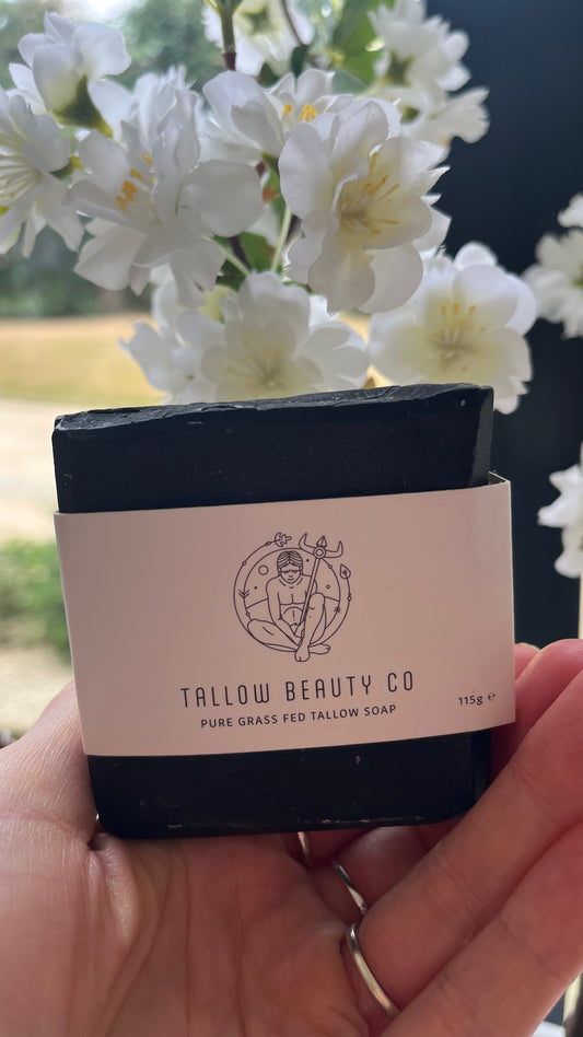 TALLOW SOAP, ACTIVATED CHARCOAL.