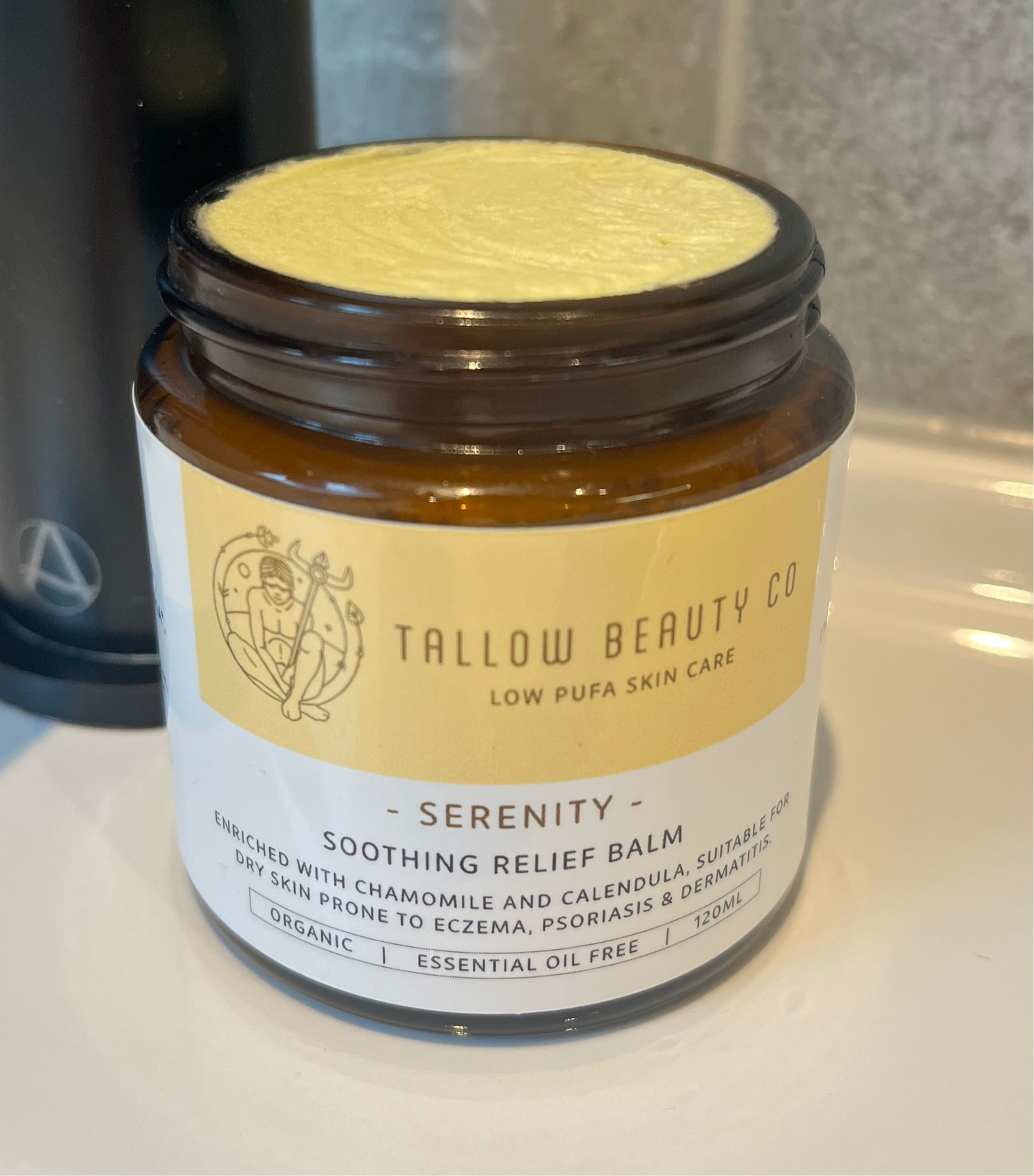 TALLOW BALM INFUSED WITH CHAMOMILE & CALENDULA. SERENITY