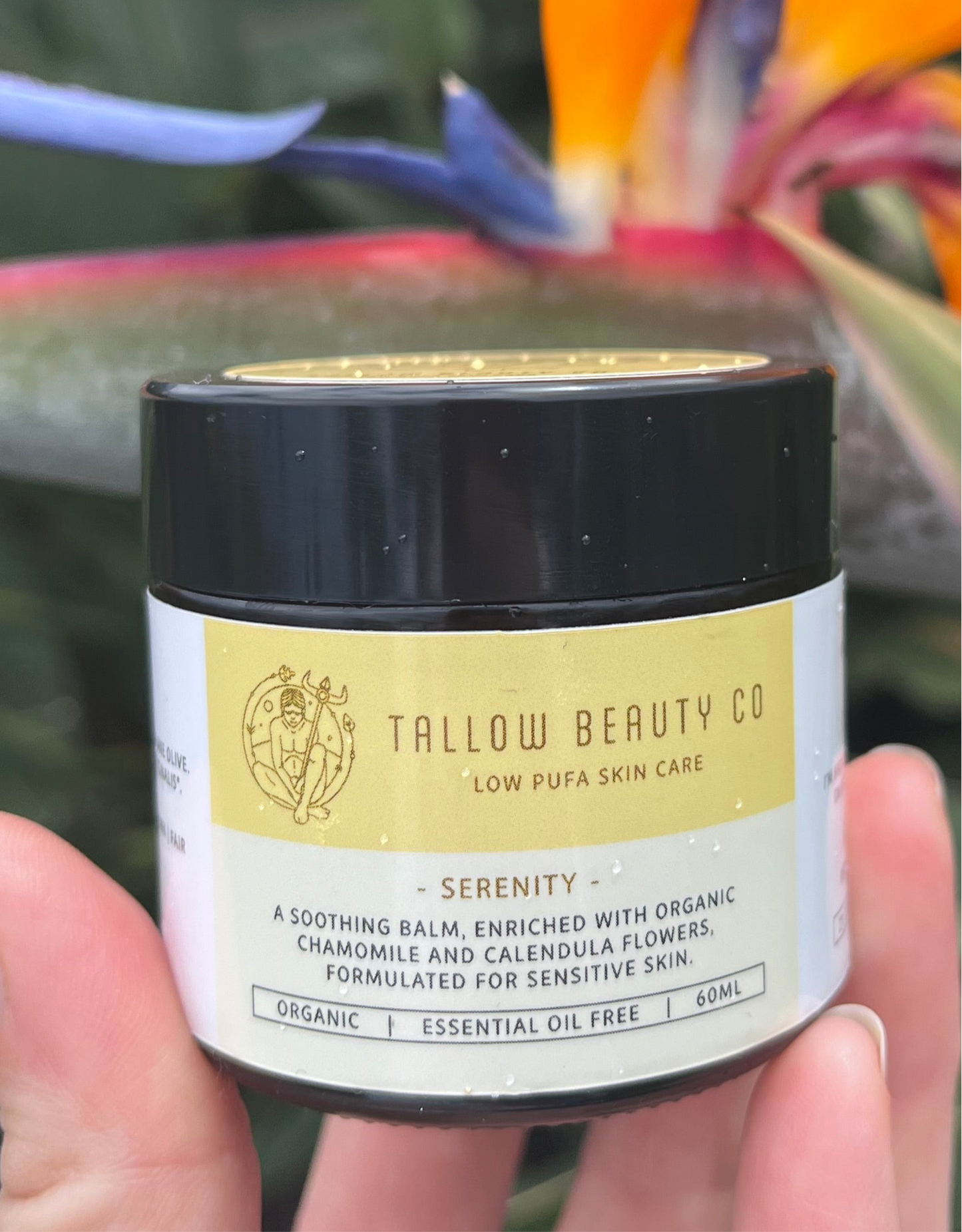 TALLOW BALM INFUSED WITH CHAMOMILE & CALENDULA. SERENITY