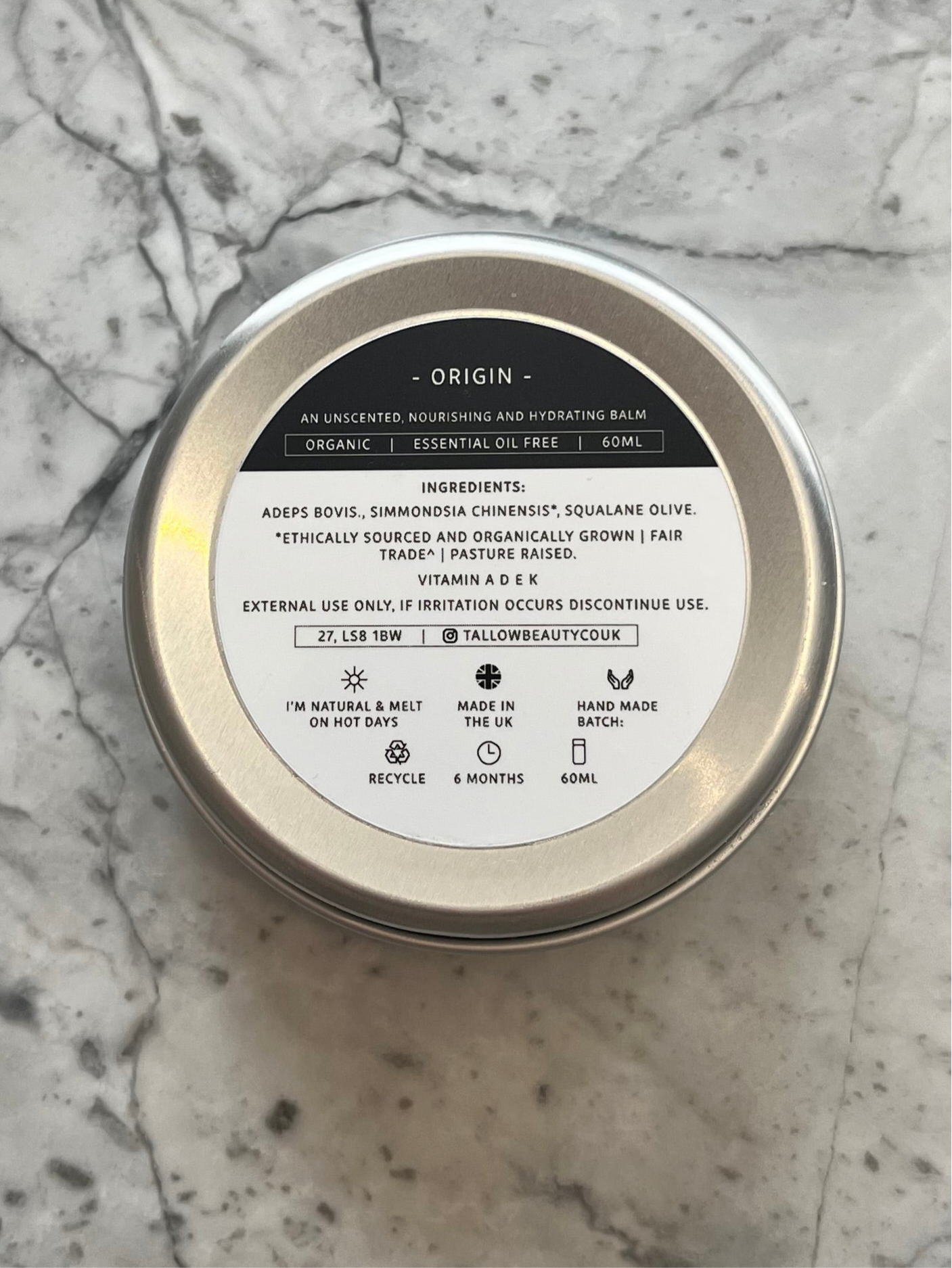 TALLOW BALM ORIGIN Tin 60ml